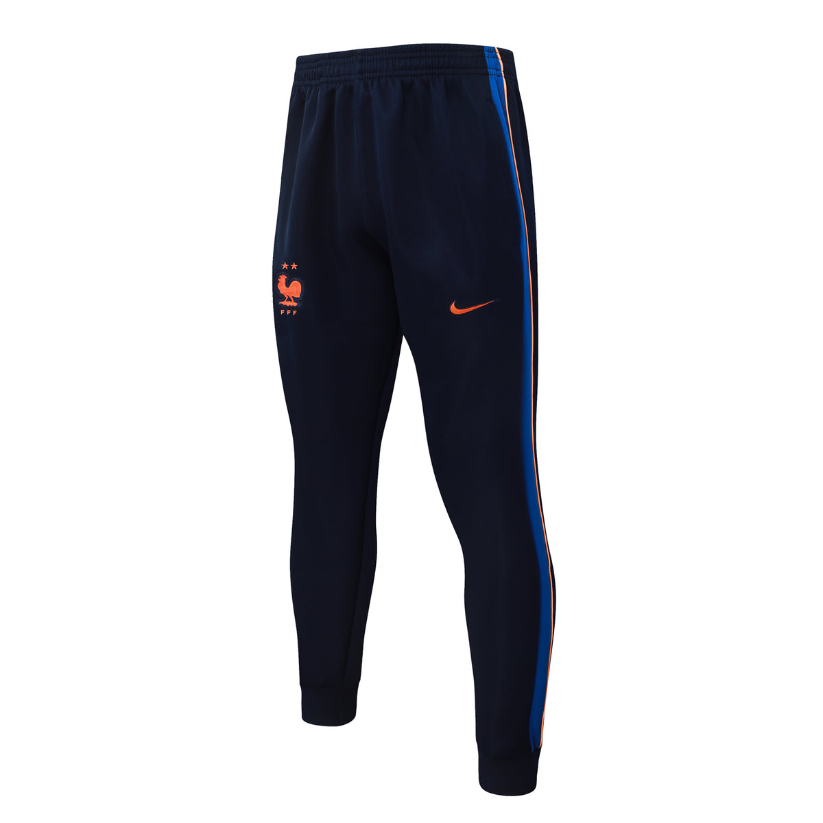 2026/27 France Full-Zip Training Suit – Navy/Royal Blue/Orange - pants only front