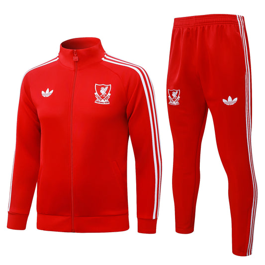 2026/27 Liverpool Full-Zip Training Suit – Red/White - full set front