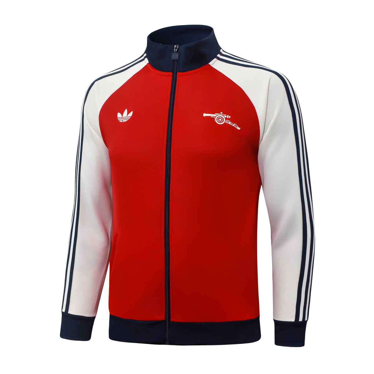 2026/27 Arsenal Full-Zip Training Suit – Red/White/Navy - top only front