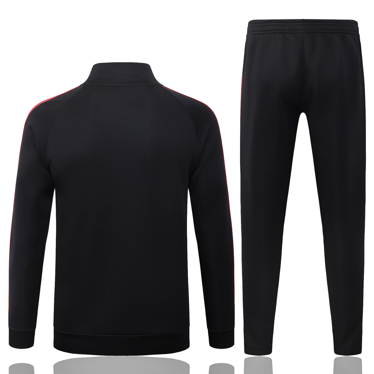 2026/27 Manchester United Full-Zip Training Suit – Black/Red/White - full set back