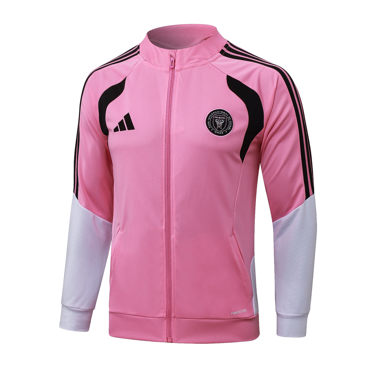 2026/27 Inter Miami CF Full-Zip Training Suit – Pink/Black/White - top only front