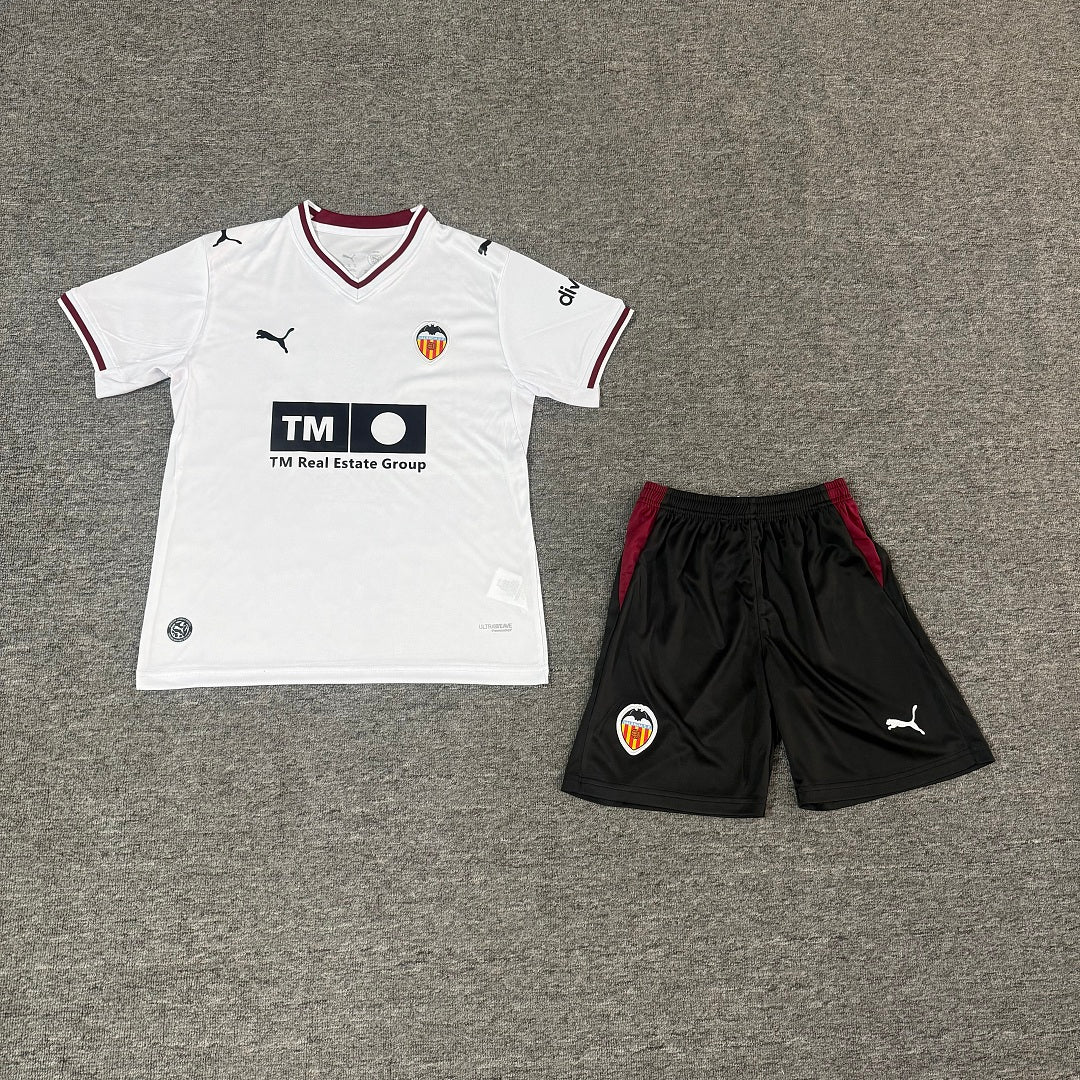 Valencia 2026/27 Home Kids Football Kit - Front