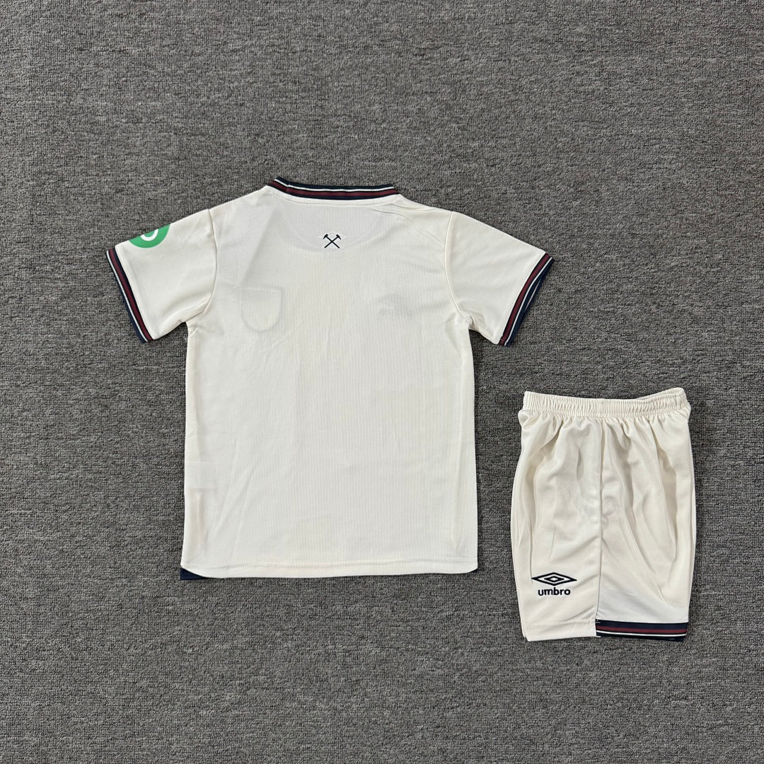 West Ham United 2025/26 Away Kids Football Kit - Back