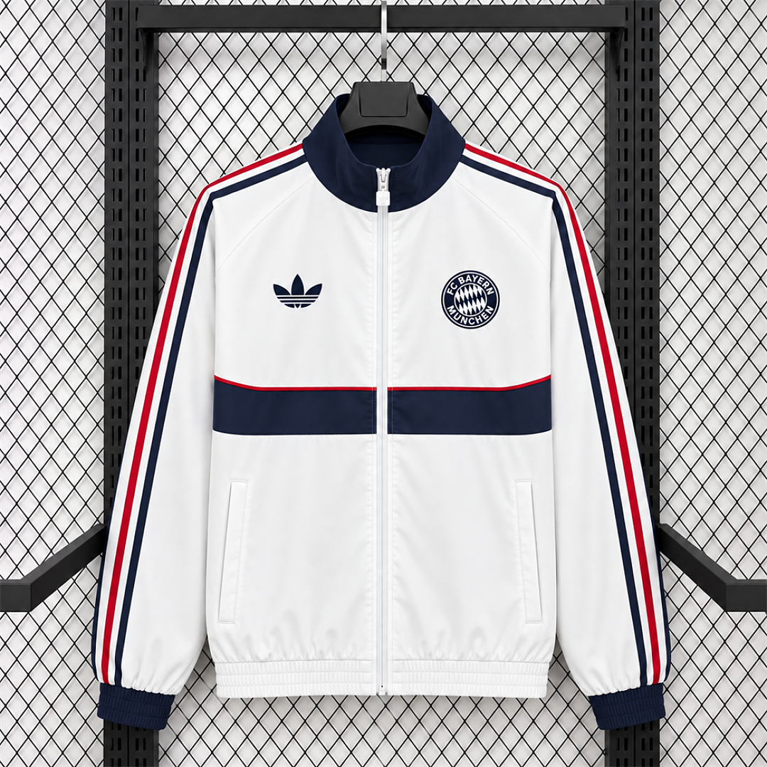 Bayern Munich 2026/27 White Training Windbreaker front