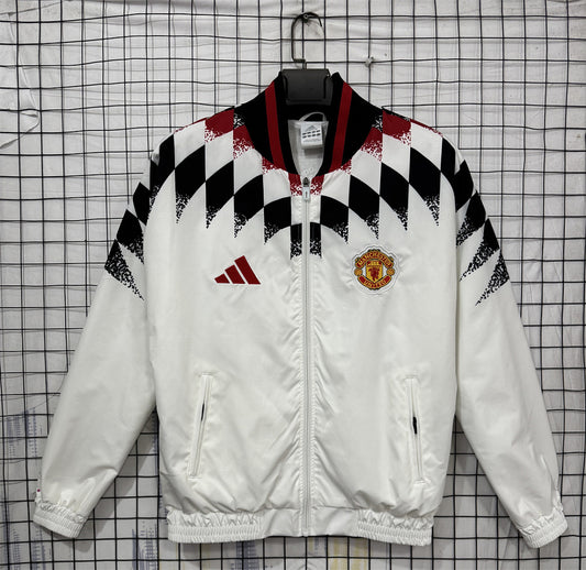 Manchester United 2026/27 White Windbreaker front