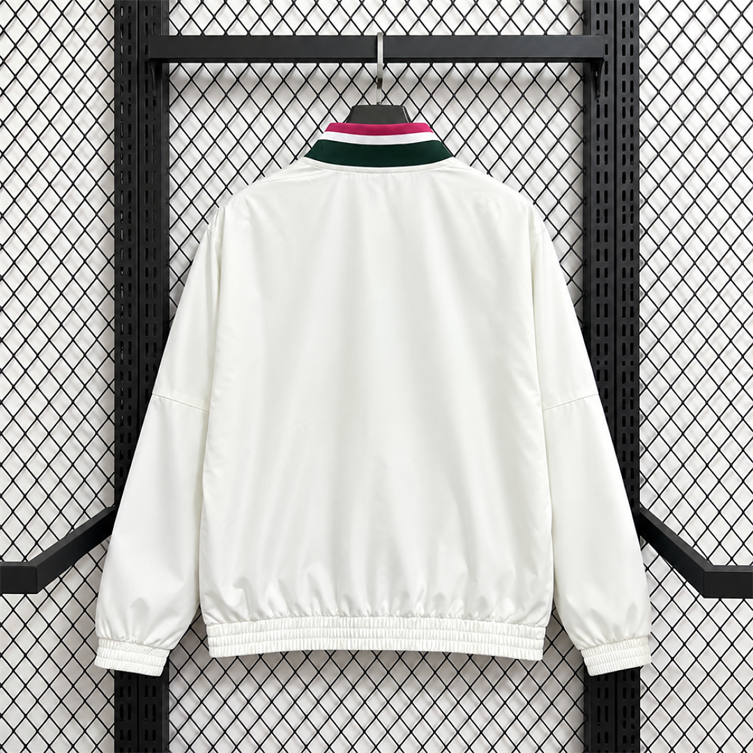 Real Madrid White Printed Training Windbreaker back