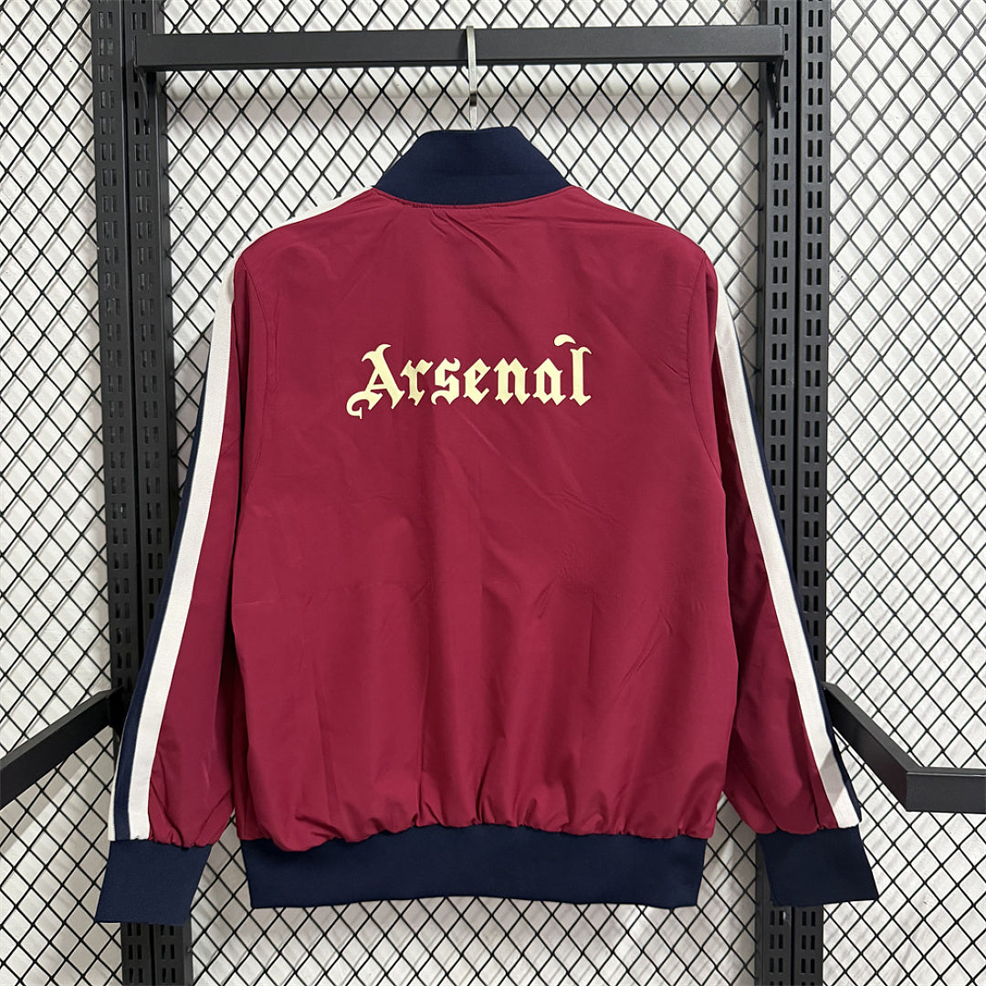Arsenal Burgundy Retro Windbreaker back