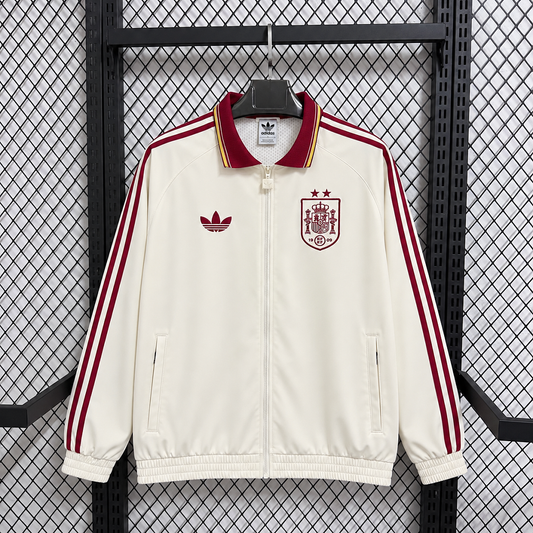 Spain Beige Two-Star World Cup Windbreaker front
