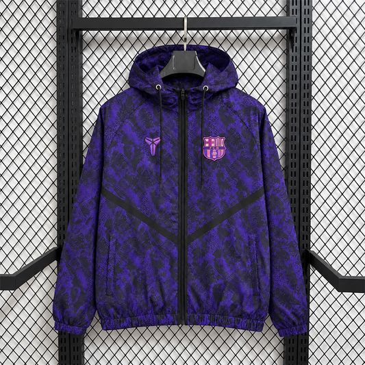 Barcelona Black Purple Yamal Windbreaker front