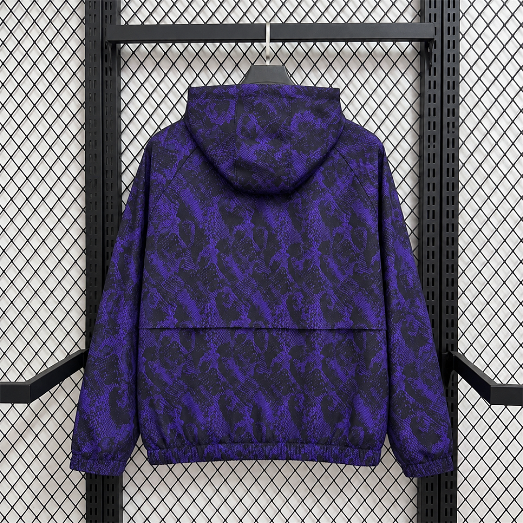 Barcelona Black Purple Yamal Windbreaker back