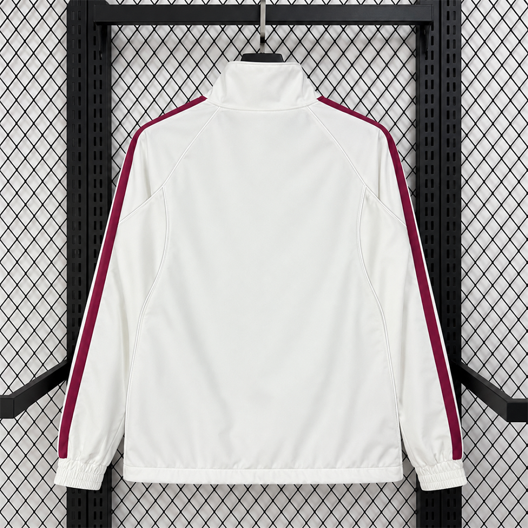 Real Madrid 2025/26 White Home Windbreaker back