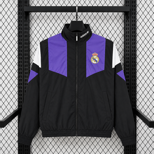 Real Madrid Black EQT Training Windbreaker front