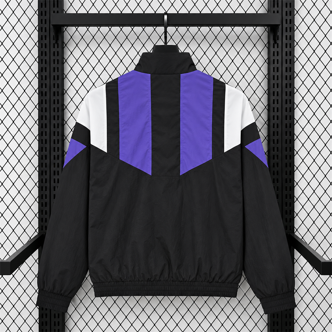 Real Madrid Black EQT Training Windbreaker back