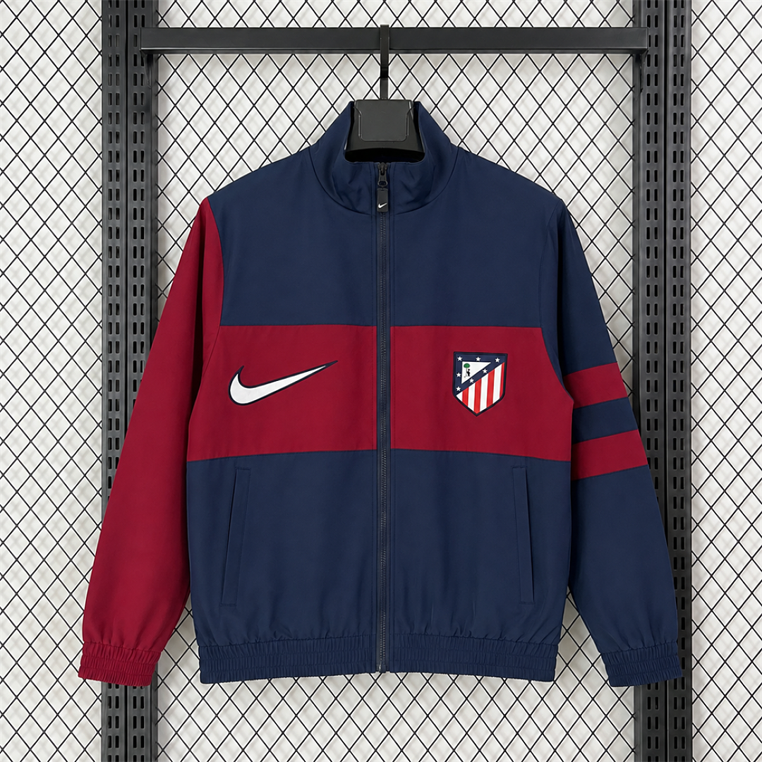 Atletico Madrid Royal Blue Retro Windbreaker front