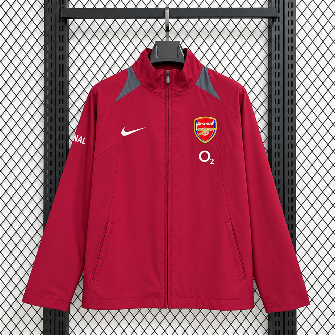 Arsenal Burgundy Classic Retro Windbreaker front