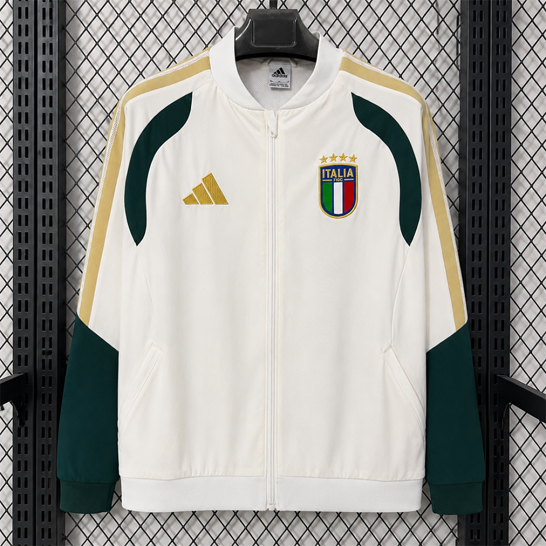 Italy White Windbreaker front