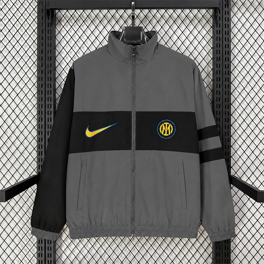 Inter Milan Grey Retro Windbreaker front