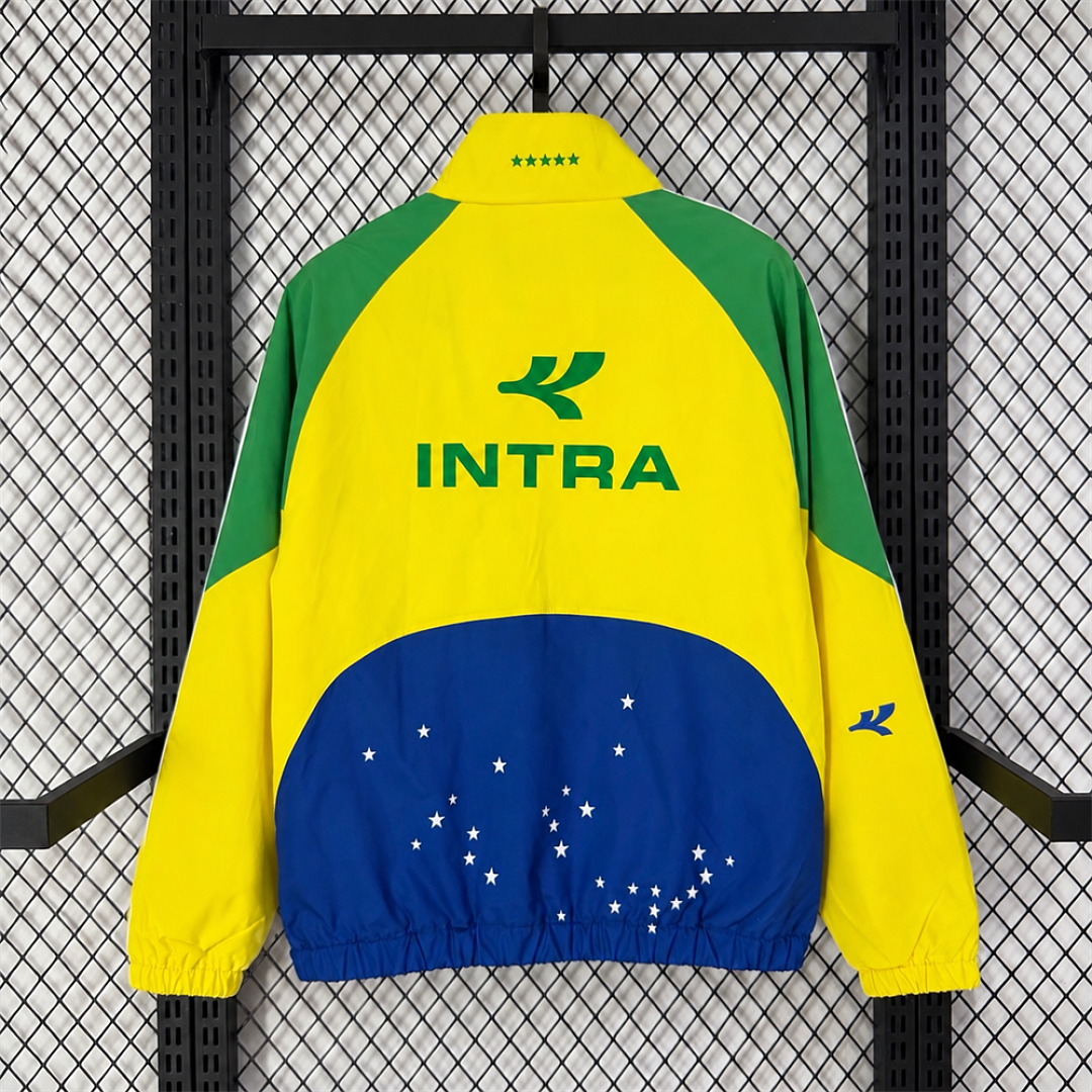 Brazil Yellow Collaboration Windbreaker back