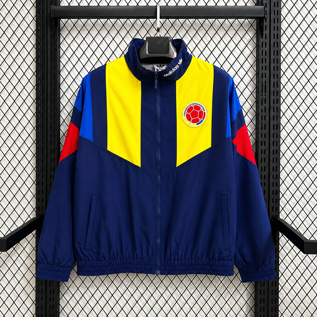 Colombia Navy World Cup Training Windbreaker front