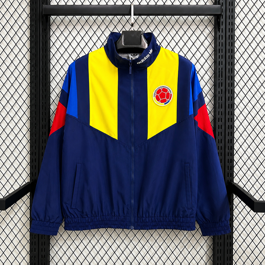 Colombia Navy World Cup Training Windbreaker front