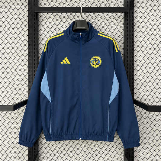 Club America Blue Waterproof Training Windbreaker front
