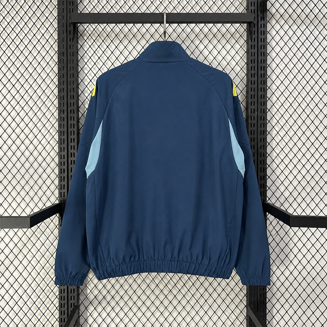 Club America Blue Waterproof Training Windbreaker back