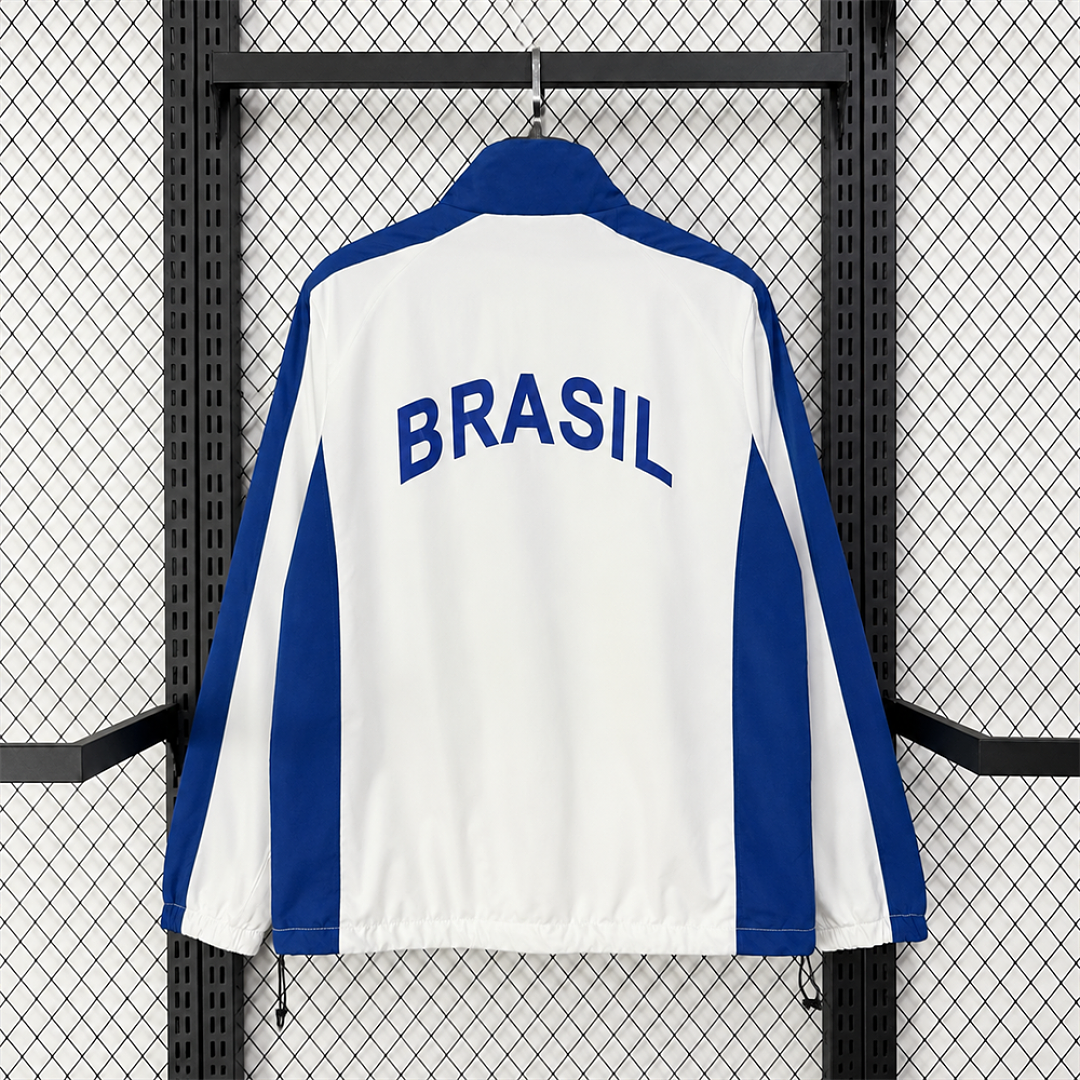 Brazil 1998 White Blue Windbreaker back