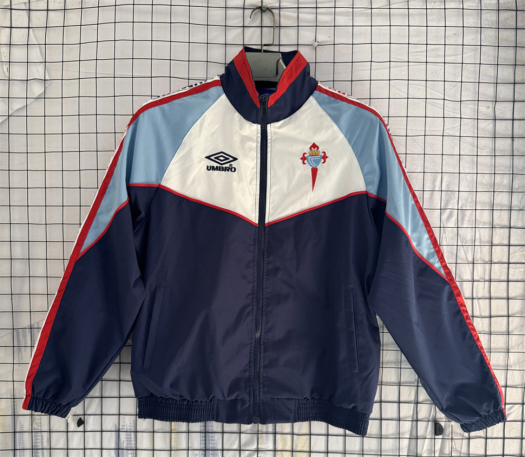 Celta Vigo 1998/99 Navy Waterproof Windbreaker front