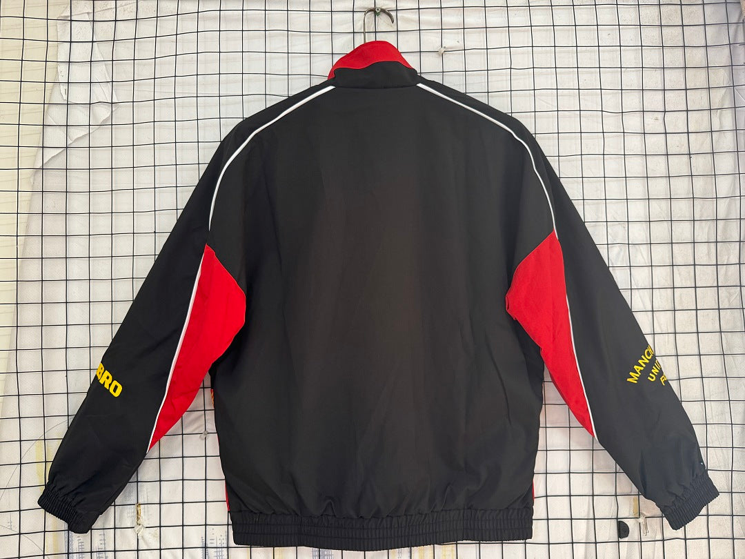 Manchester United 1996/97 Red Black Waterproof Windbreaker back