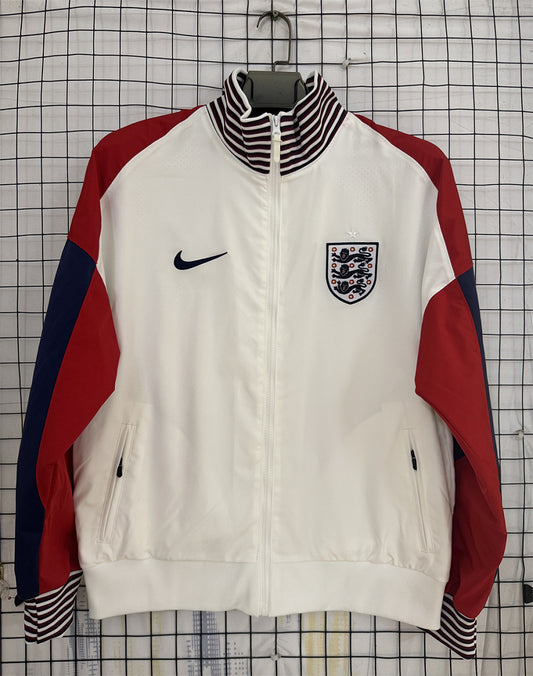 England 2024/25 White Waterproof Windbreaker front