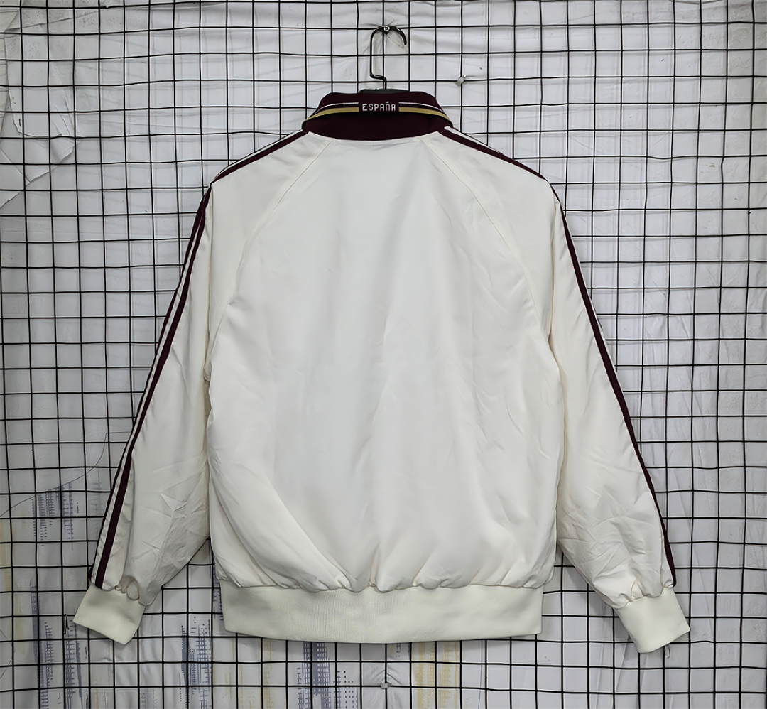 Spain 2026 White Waterproof Windbreaker back