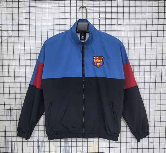 Barcelona 1899 Light Blue Navy Windbreaker front