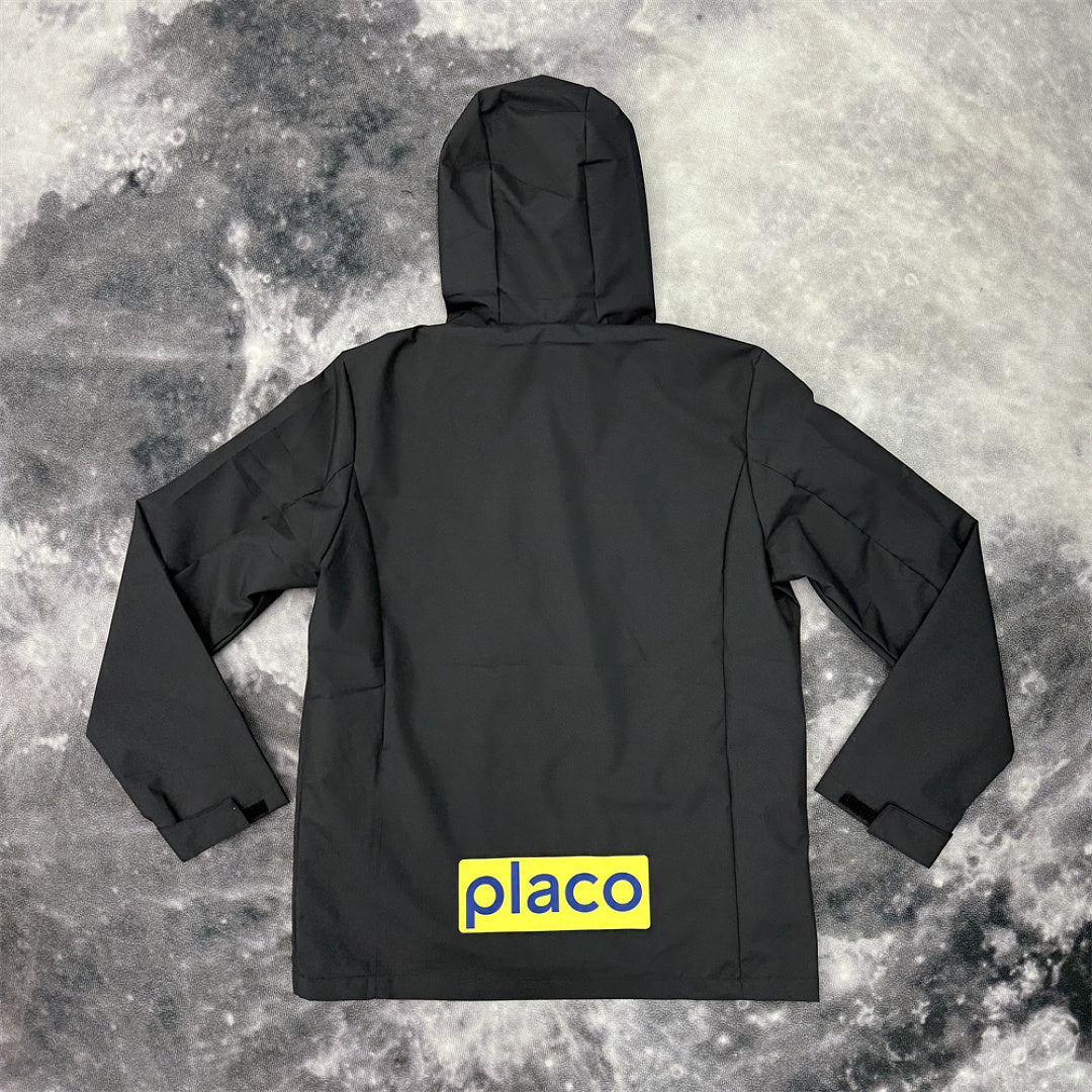 Santos Black Hooded Shell Windbreaker back