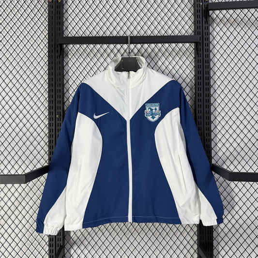 England Classic White Navy Windbreaker front