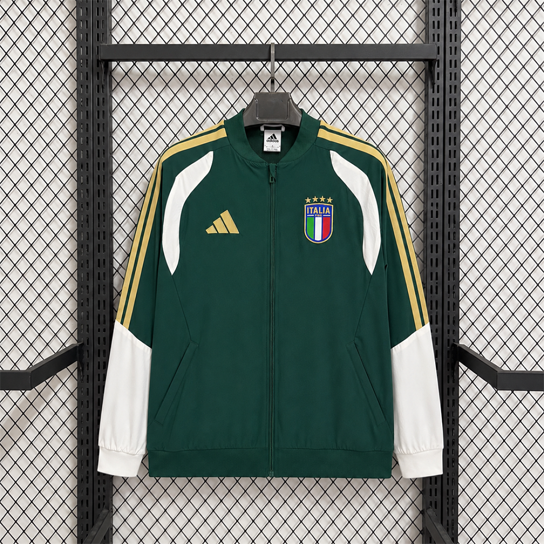 Italy Dark Green Windbreaker front