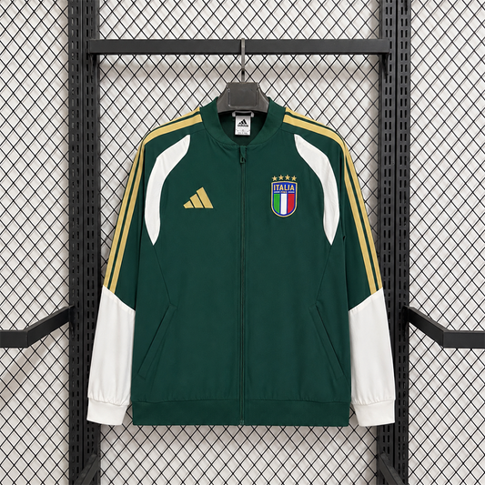 Italy Dark Green Windbreaker front