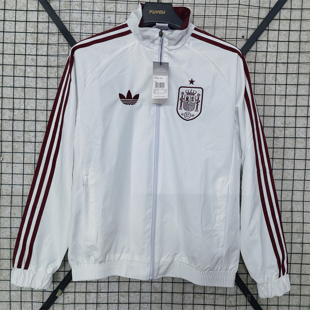 Spain 2026/27 White Waterproof Windbreaker front