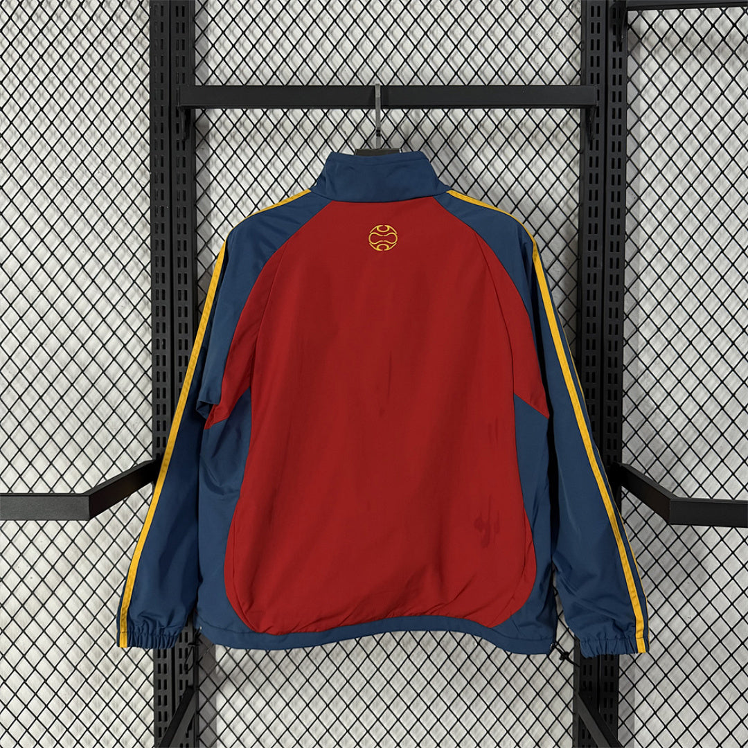 Spain Classic Red Navy Waterproof Windbreaker back
