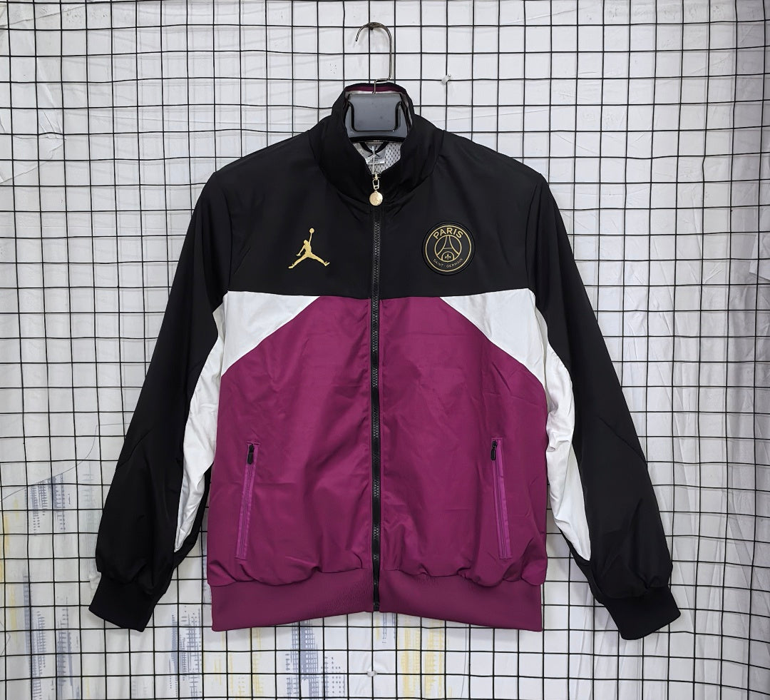 Paris Saint-Germain 2024/25 Purple Waterproof Windbreaker front