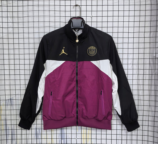 Paris Saint-Germain 2024/25 Purple Waterproof Windbreaker front