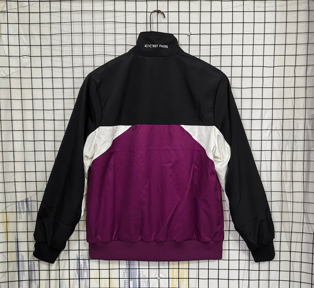 Paris Saint-Germain 2024/25 Purple Waterproof Windbreaker back