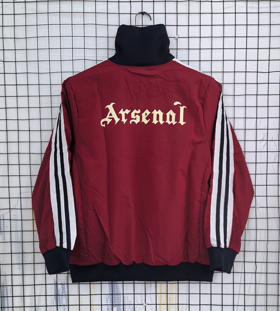 Arsenal 2024/25 Burgundy Retro Waterproof Windbreaker back