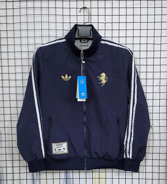 Juventus 2024/25 Navy Retro Waterproof Windbreaker front