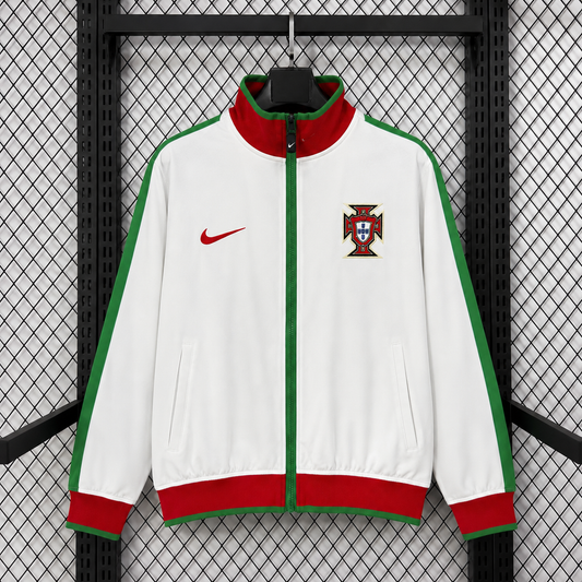 Portugal White, Green & Red World Cup-Style Windbreaker - front view
