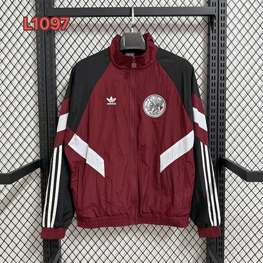 Ajax Burgundy Classic Casual Windbreaker front