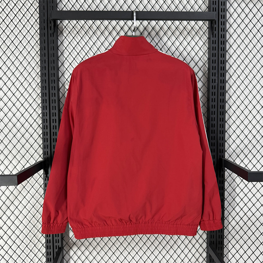 Adidas Trefoil Red Waterproof Training Windbreaker back