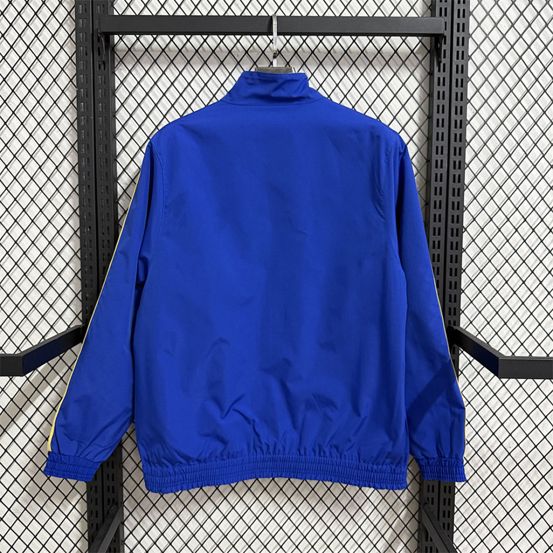 Real Madrid Chinese New Year Blue Reversible Waterproof Training Windbreaker back