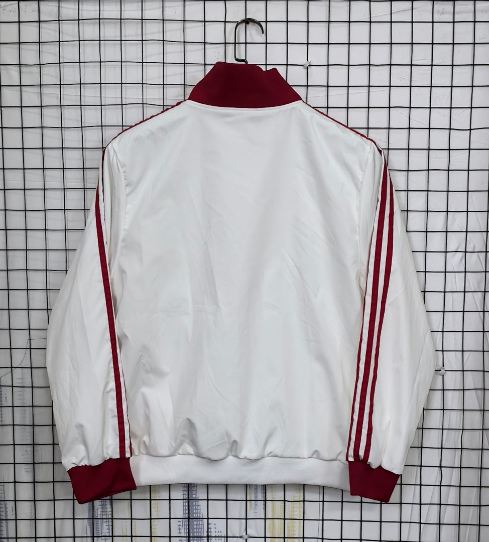 Bayern Munich 2024/25 White 125th Anniversary Waterproof Windbreaker back