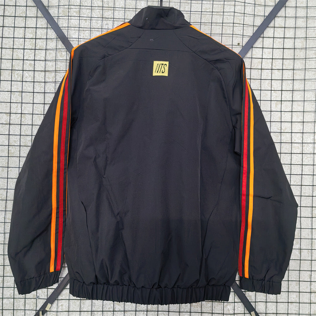 Arsenal Black Waterproof Windbreaker back