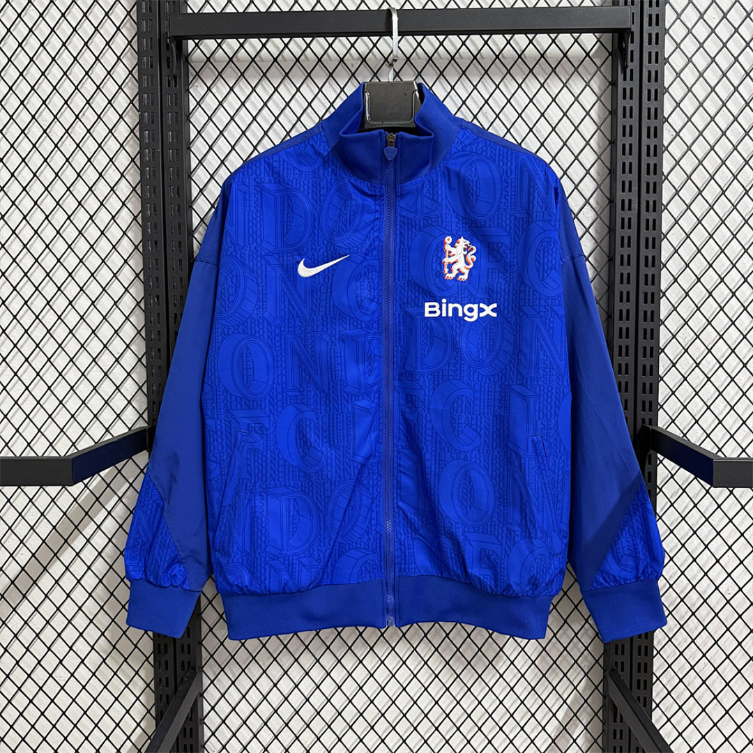 Chelsea Blue Training Waterproof Windbreaker front